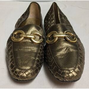 Paloma Vintage Bronze Woven Loafers Women's Size 7.5B Standard Width Slip Ons